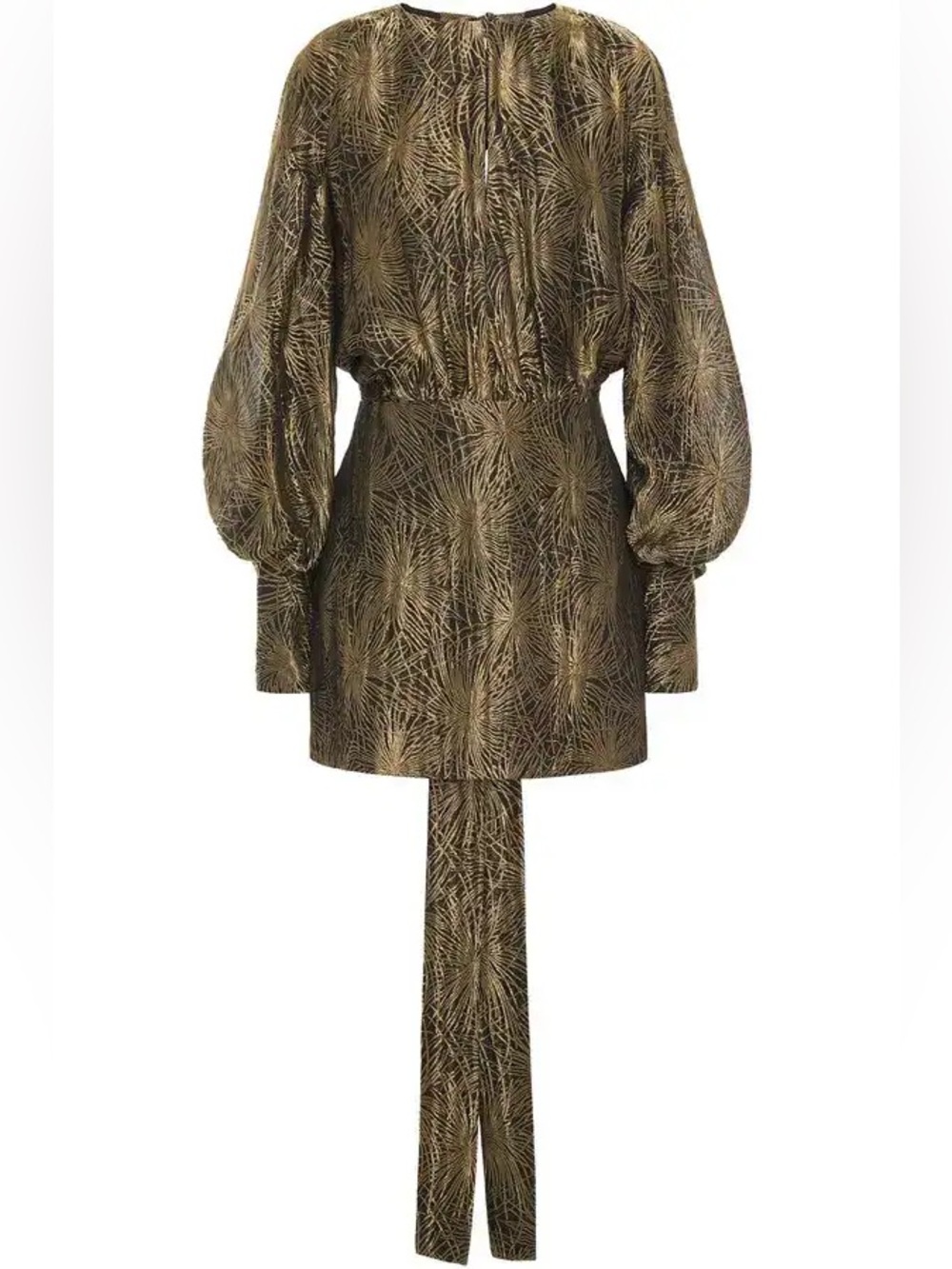 Yves Saint Laurent Gold Shimmer Cocktail Mini Dress - Picture 2 of 16